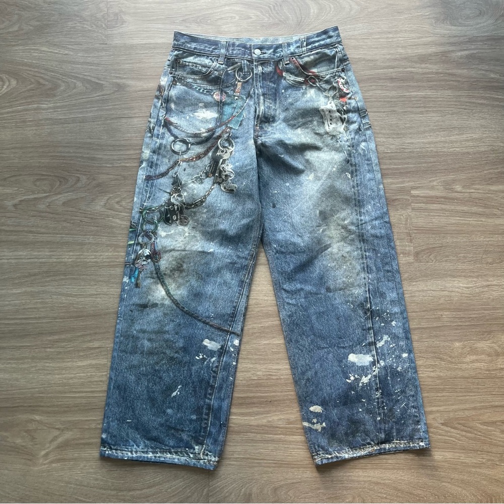 Acne Studios Trompe L’oeil Baggy Chain Jeans 1981 Rep Size 32